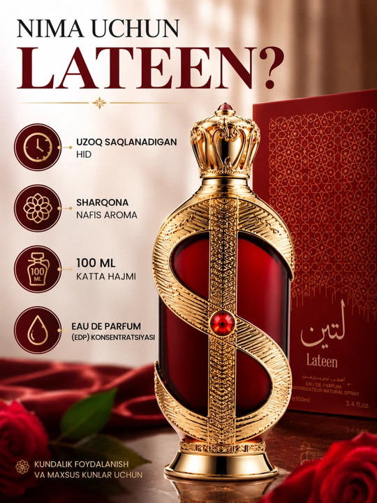 Lateen Eau de Parfum 100 ml ayollar uchun atir EDP