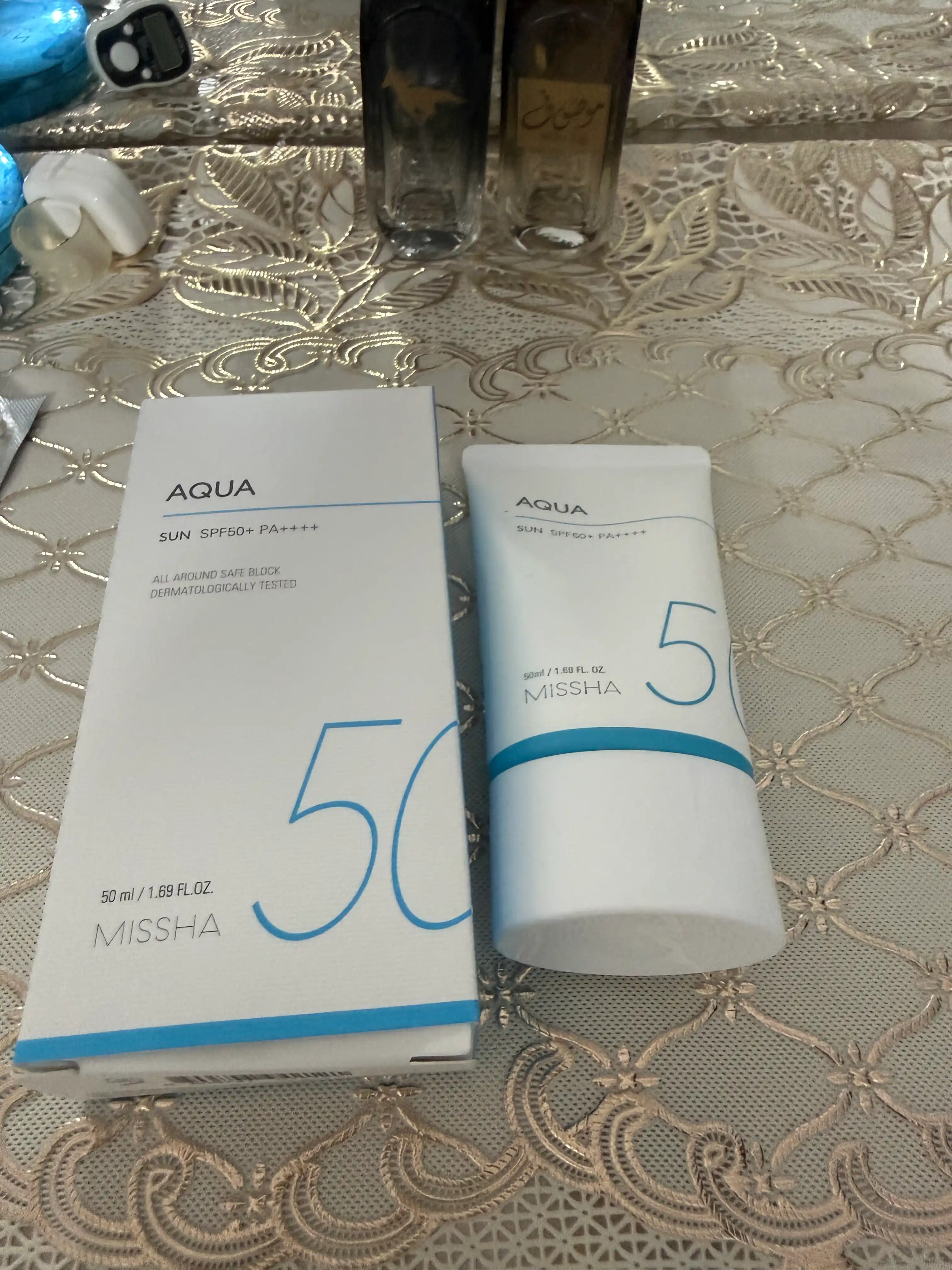 Namlovchi quyosh kremi Missha All Around Safe Block Aqua Sun SPF 50+ Pa++++