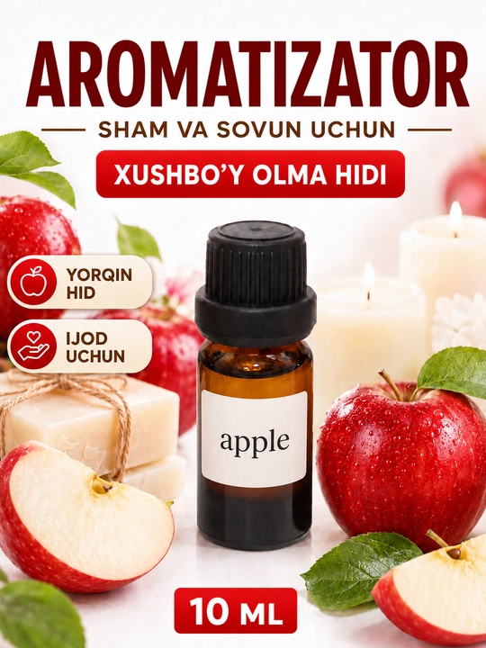 Sham va sovun uchun xushbo‘y hid, aromatizator, atirlar