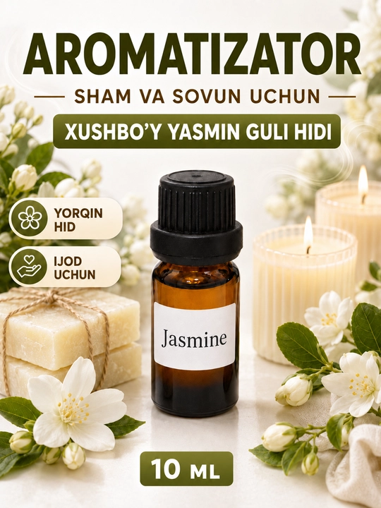 Sham va sovun uchun xushbo‘y hid, aromatizator, atirlar
