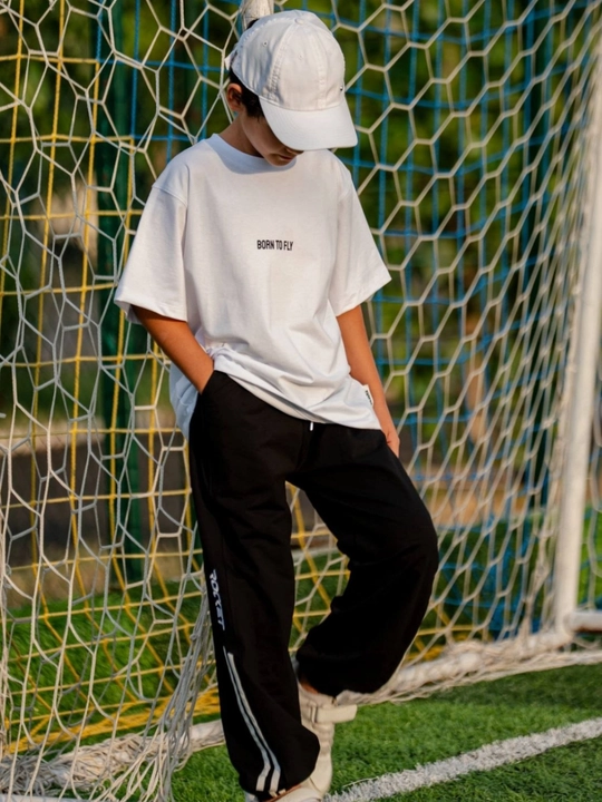 O‘g‘il bolalar sport kostyumi, futbolka, shim, paxtali, yozgi, 7-13 yosh, oversize, sport