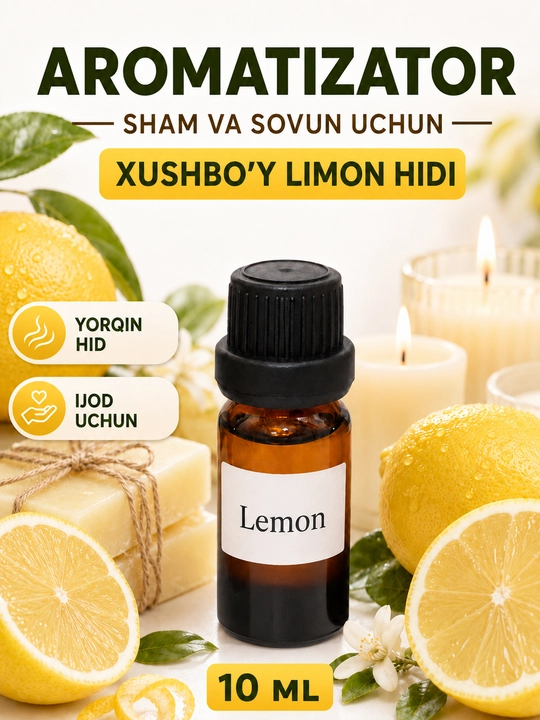 Sham va sovun uchun xushbo‘y hid, aromatizator, atirlar