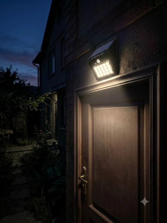 Solar Powered LED Wall Light-автономный уличный светильник