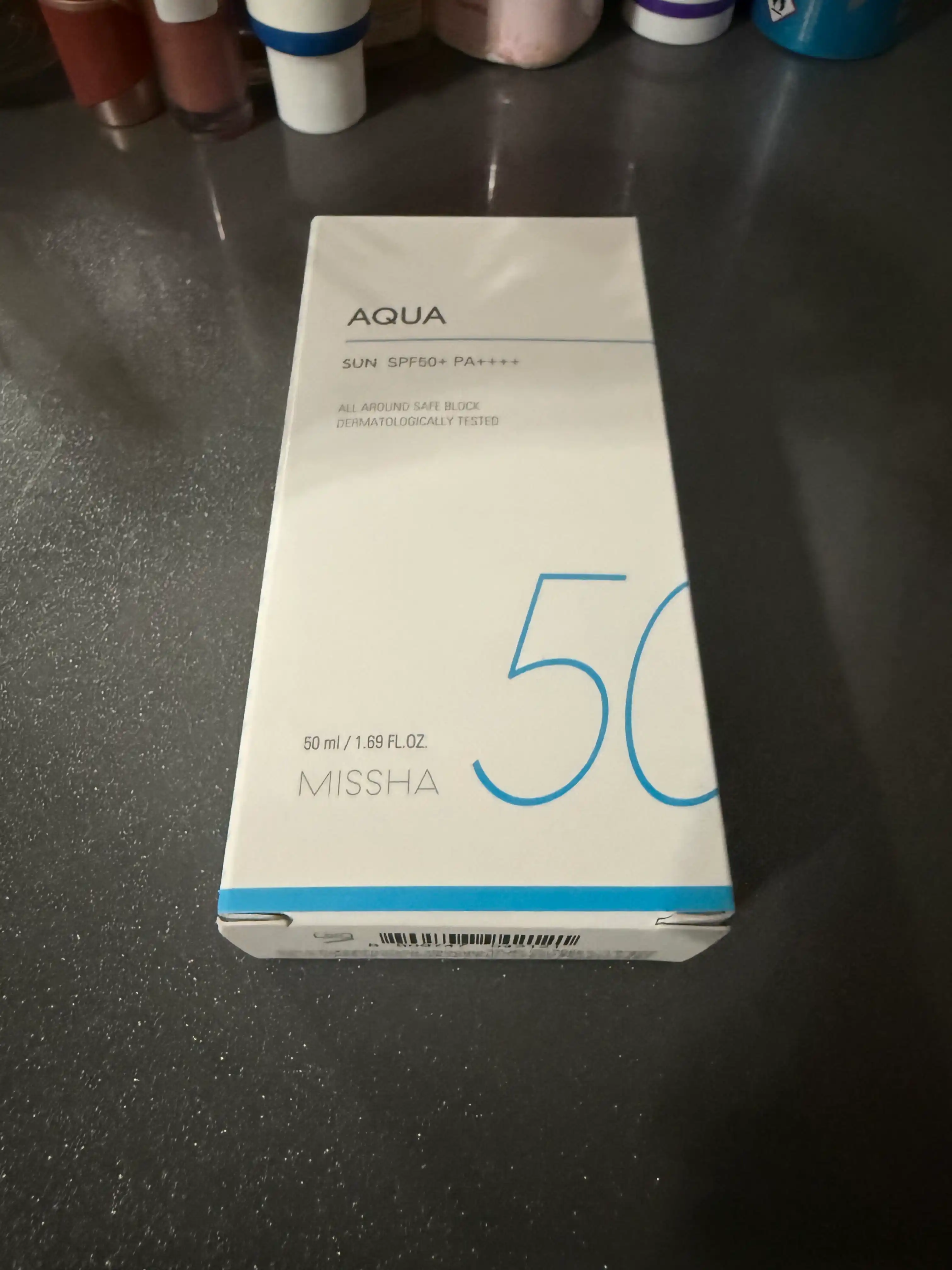 Namlovchi quyosh kremi Missha All Around Safe Block Aqua Sun SPF 50+ Pa++++