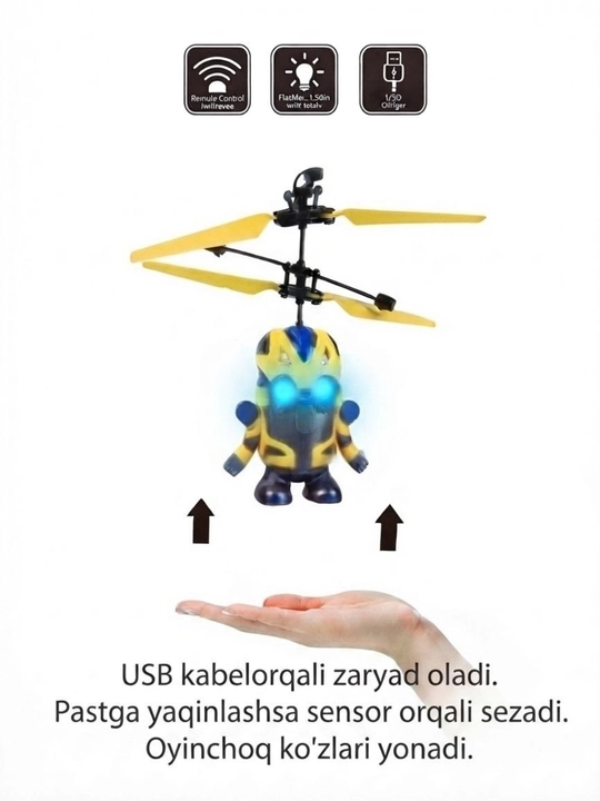 Sensorli boshqariladigan uchuvchi o‘yinchoq