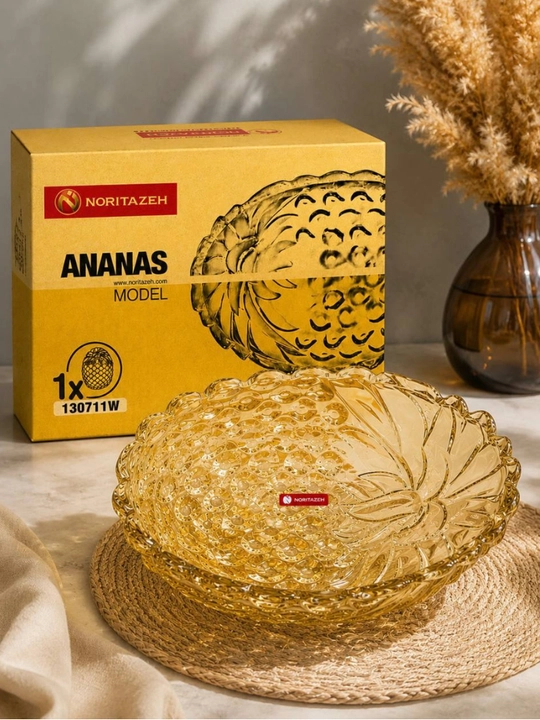 Ananas likopcha, shisha mevali idish, meva uchun lagan, dekorativ likopcha, choy tashagich - 