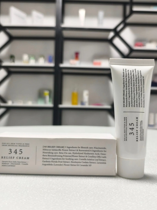 345 Relief Cream, namlantiruvchi va tiklovchi, sentella va seramidlar bilan, 50 ml