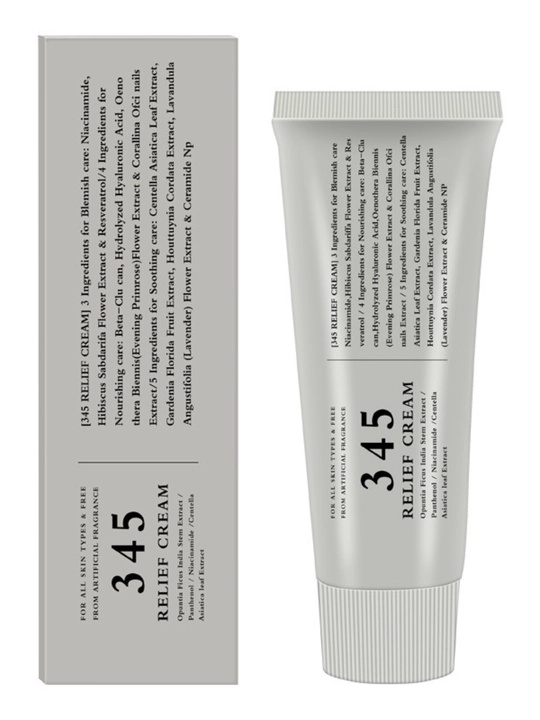 345 Relief Cream, namlantiruvchi va tiklovchi, sentella va seramidlar bilan, 50 ml