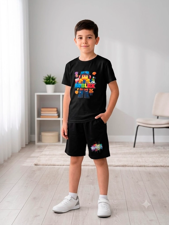 O‘g‘il va qiz bolalar uchun Roblox futbolka va shorti jamlanmasi - 
