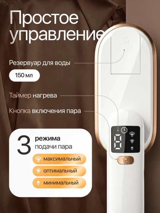 Отпариватель для одежды и ткани, 4 в 1 мини паровой утюг для глажки дома, дорожный