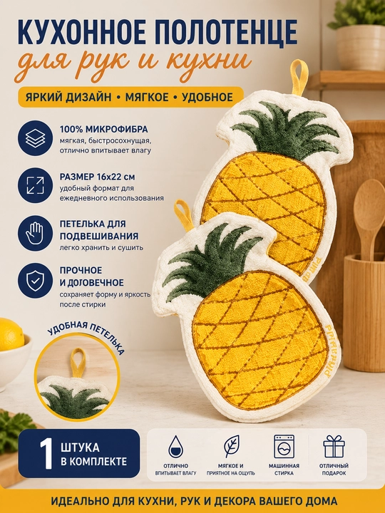 Qo‘l sochig‘i, oshxona uchun bezak, yorqin naqshli yumshoq mikrofiberdan yasalgan tutqich - 