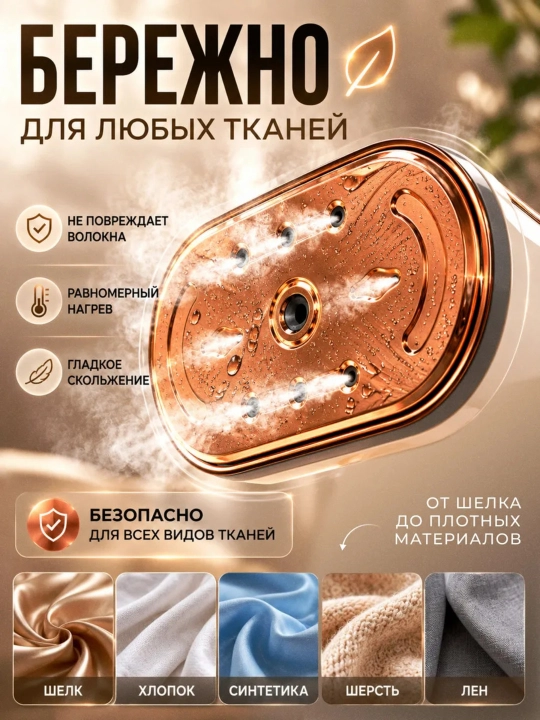 Отпариватель для одежды и ткани, 4 в 1 мини паровой утюг для глажки дома, дорожный