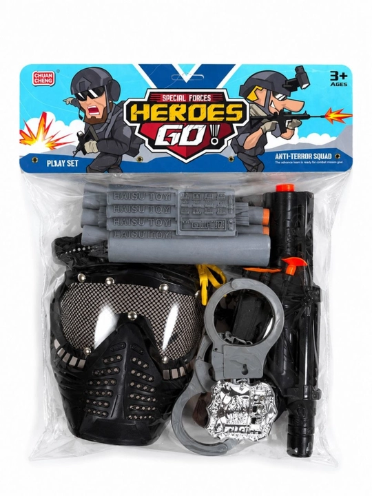 Набор спецназа детский Heroes GO: маска, наручники, гранаты, аксессуары, 3+