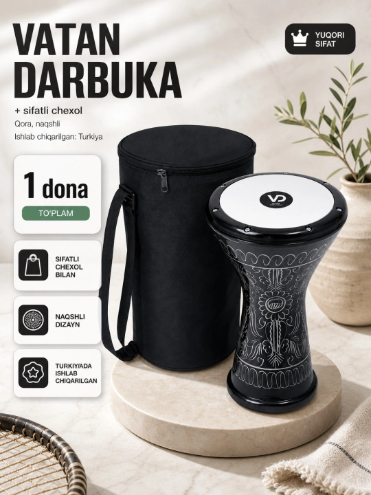 VATAN Darbuka Tabla – Chexol bilan - 