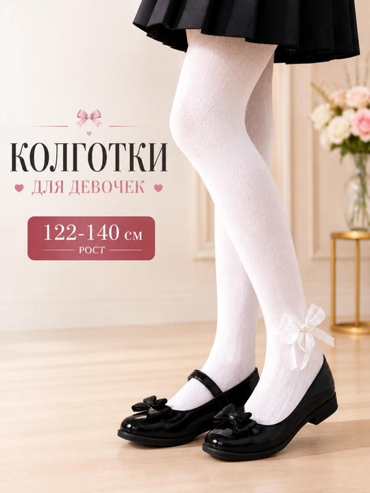 Школьные детские колготки, колготки для девочек, колготки детские, школьные, детские - 