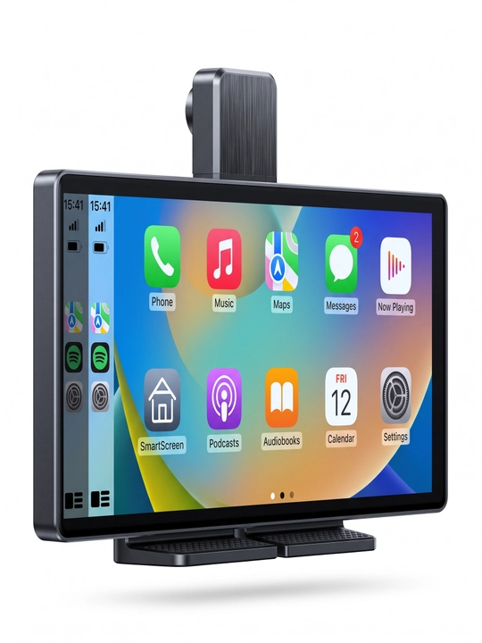 4K avtomobil videoregistratori, 10.26" ekran, GPS, Apple CarPlay va Android Auto