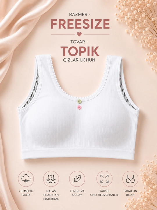 Топик для девочек, 1 шт, Freesize - 