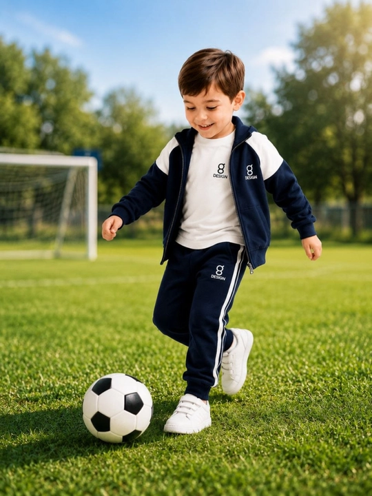 O‘g‘il bolalar sport kostyumi, zamokli kofta va shim, kundalik trikotaj komplekt