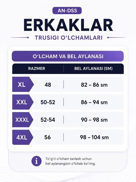 Erkaklar slip-trusi, ichki kiyim, o‘ramda 2 dona