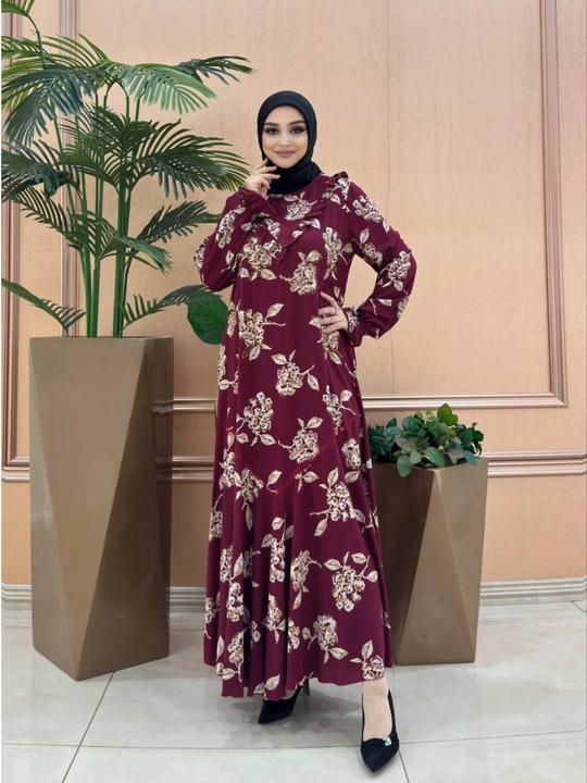 Ayollar uchun zamonaviy Abaya – nafis, qulay va keng fason, 52–60 O'lcham
