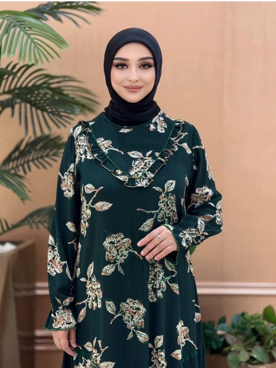 Ayollar uchun zamonaviy Abaya – nafis, qulay va keng fason, 52–60 O'lcham