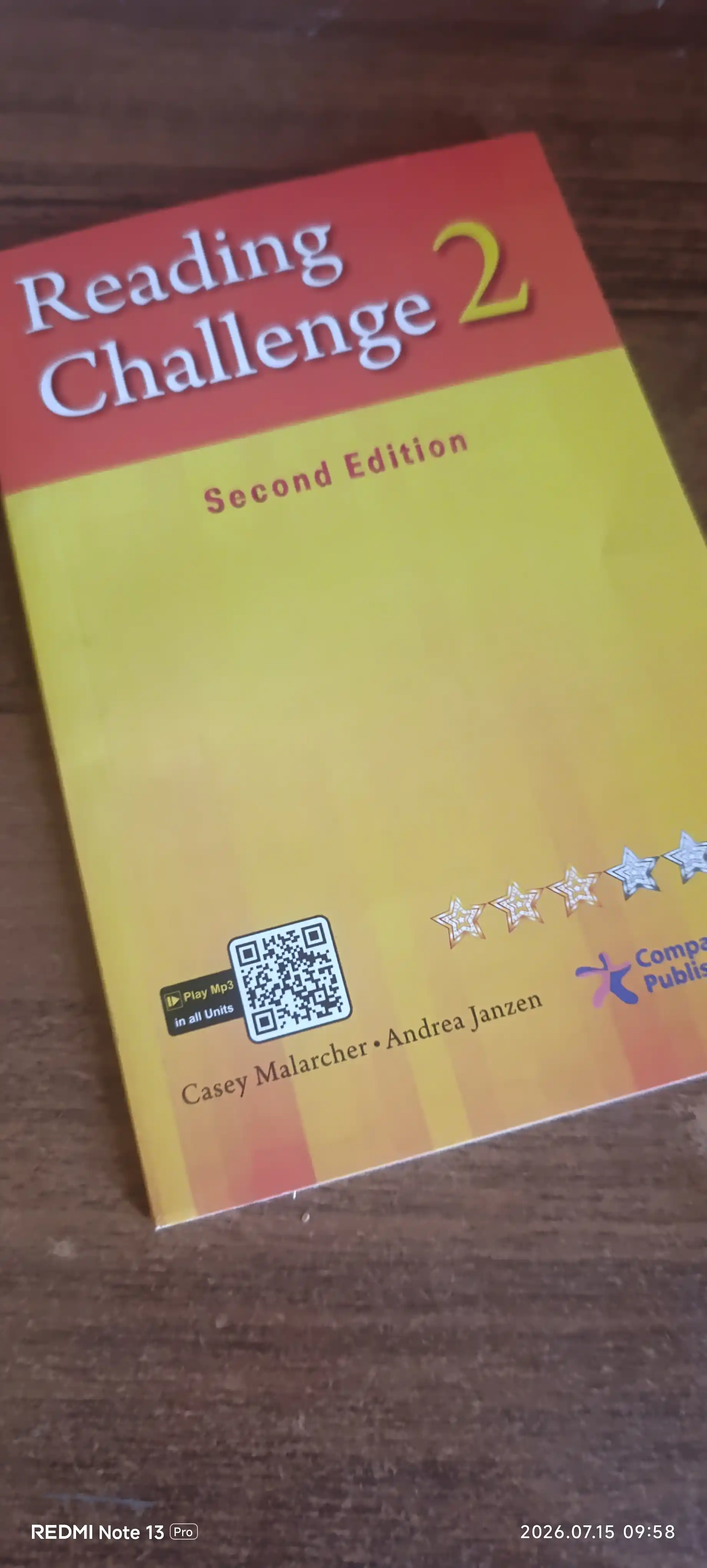 Reading Challenge 1 2 3 - Malarcher Casey Second Edition