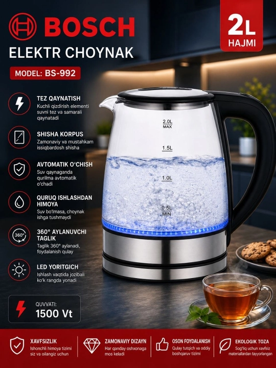 Bosch BS-992 shisha elektr choynak