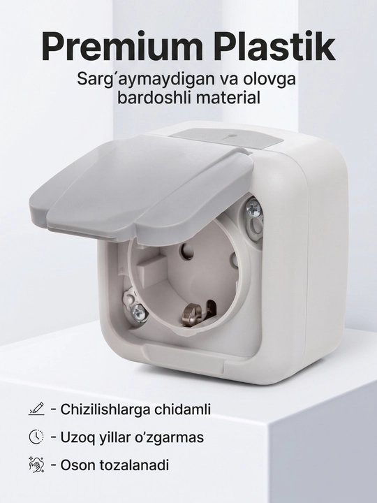 ViKO yashirin qurilmasining ichki rozetkasi, bitta, oq - 
