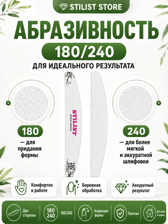 Tirnoqlar uchun pilka STILIST (180/240)