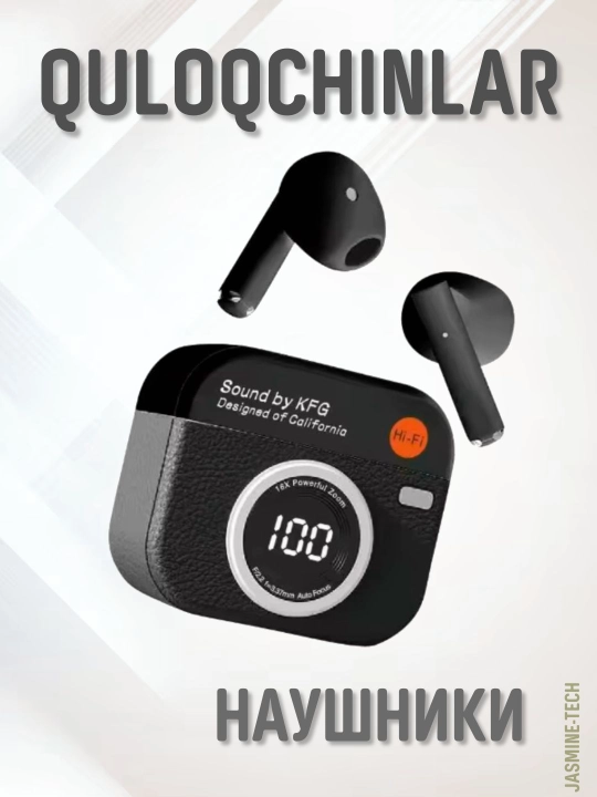 Quloqchinlar - simsiz (Bluetooth), shovqinsiz, sensorli boshqaruv - retro uslubda