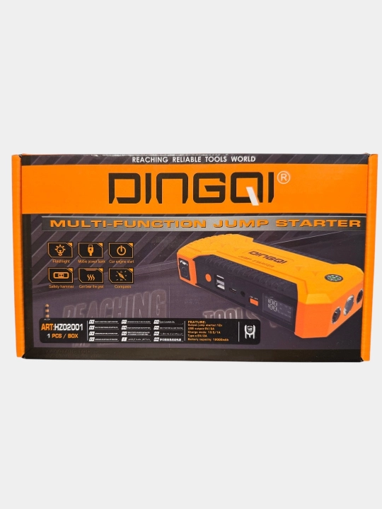Dingqi HZ02001 avtomobil uchun ishga tushirish qurilmasi, 12000 mA/soat, 600A