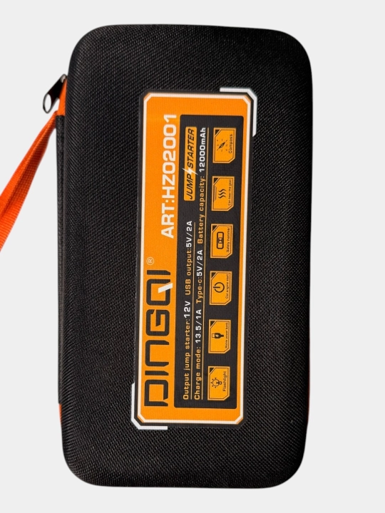 Dingqi HZ02001 avtomobil uchun ishga tushirish qurilmasi, 12000 mA/soat, 600A
