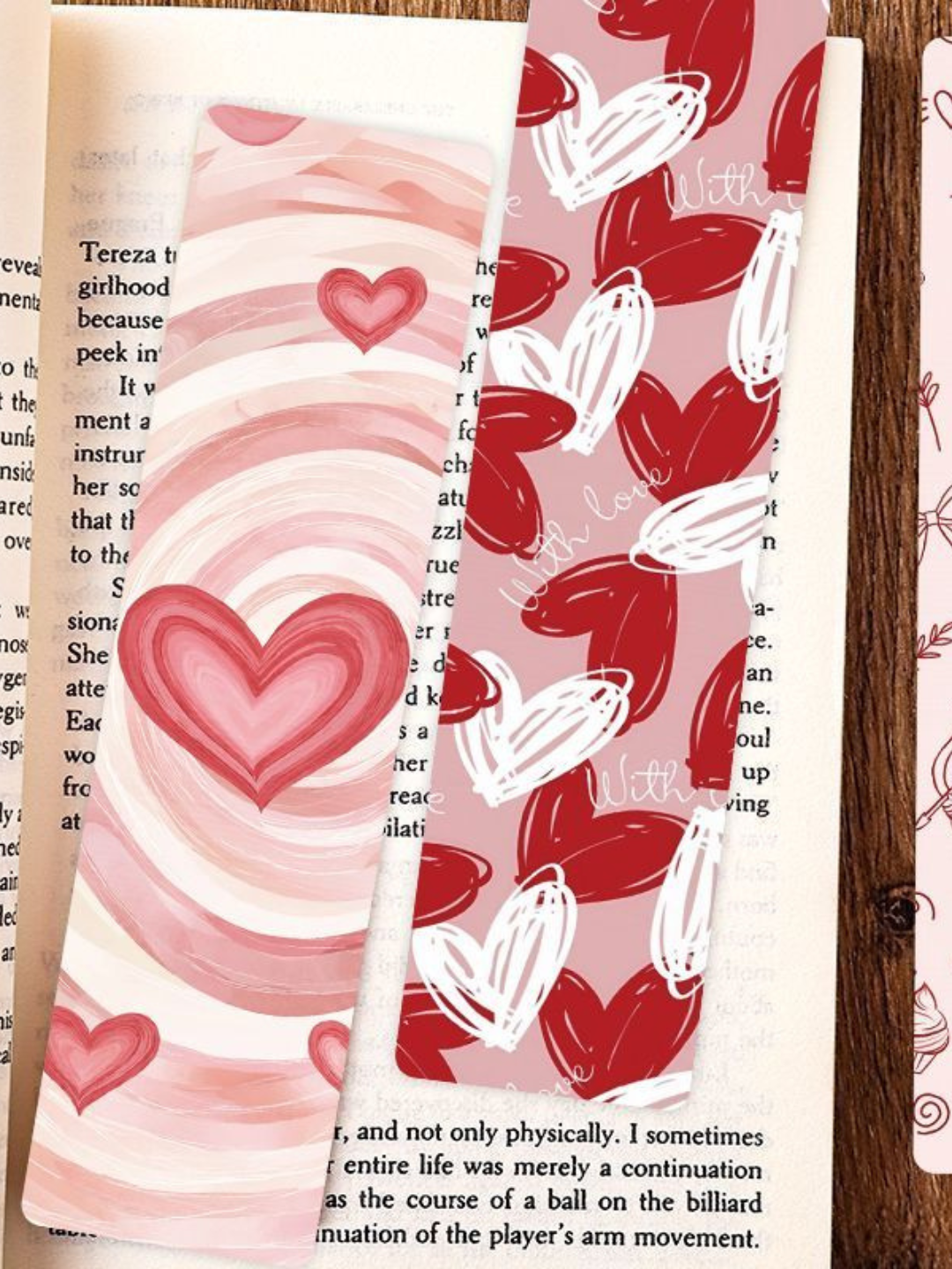 Картонные закладки для книг bookmark набор из 6 штук, разные дизайны, случайный выбор