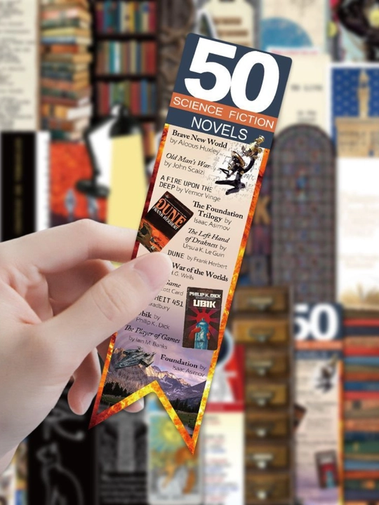 Картонные закладки для книг bookmark набор из 6 штук, разные дизайны, случайный выбор