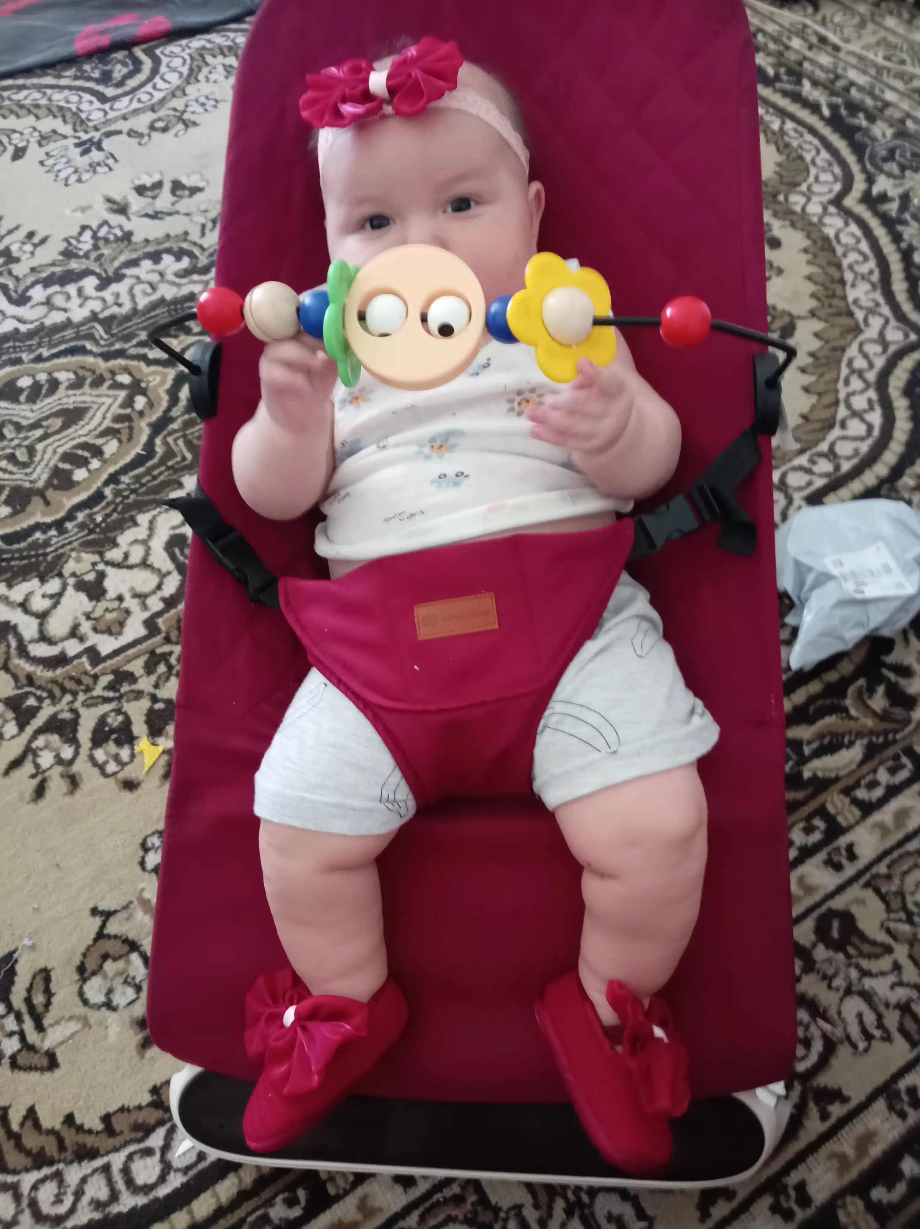 Комплект детских повязок на голову и пинеток