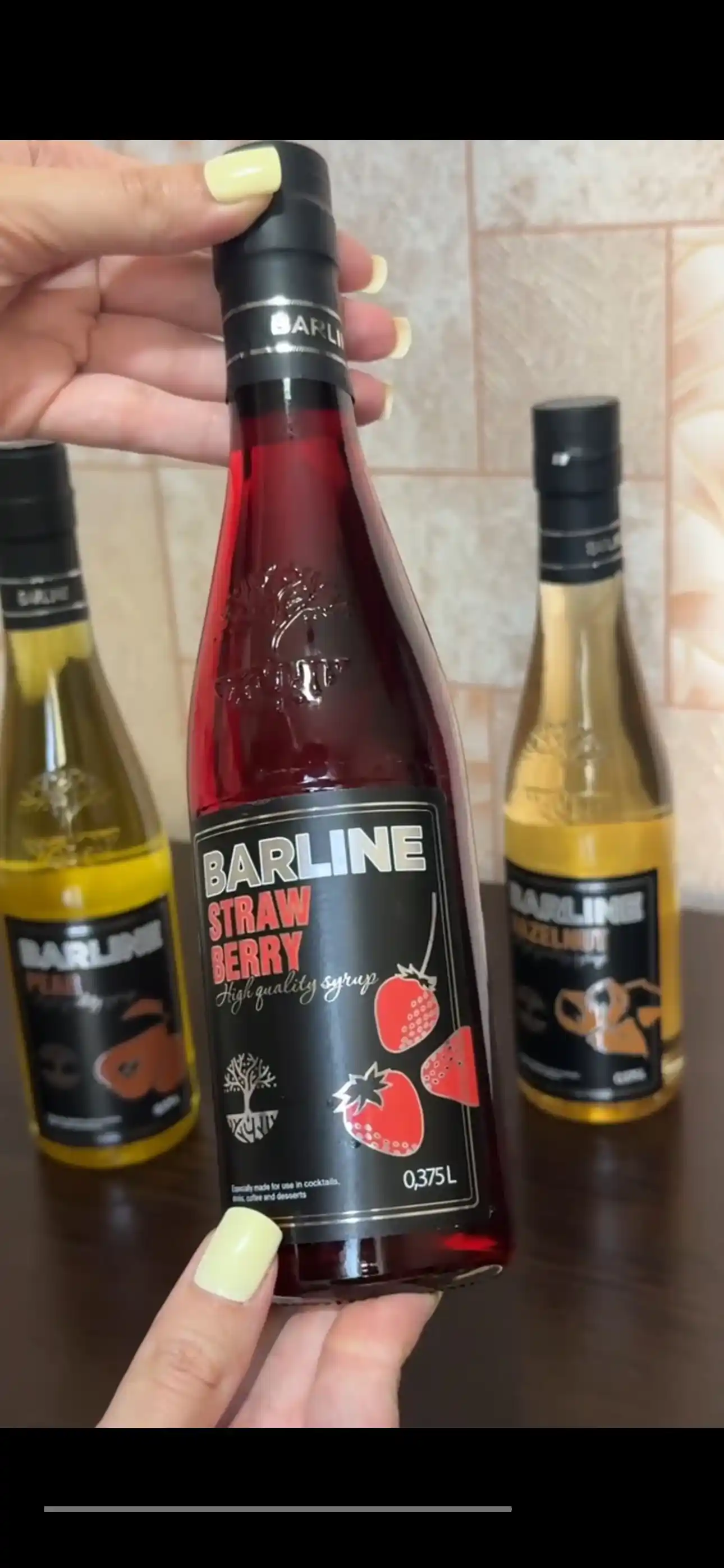 Barline Limonad siropi to'plami №8 (qulupnay, nok, pasyon mevasi)