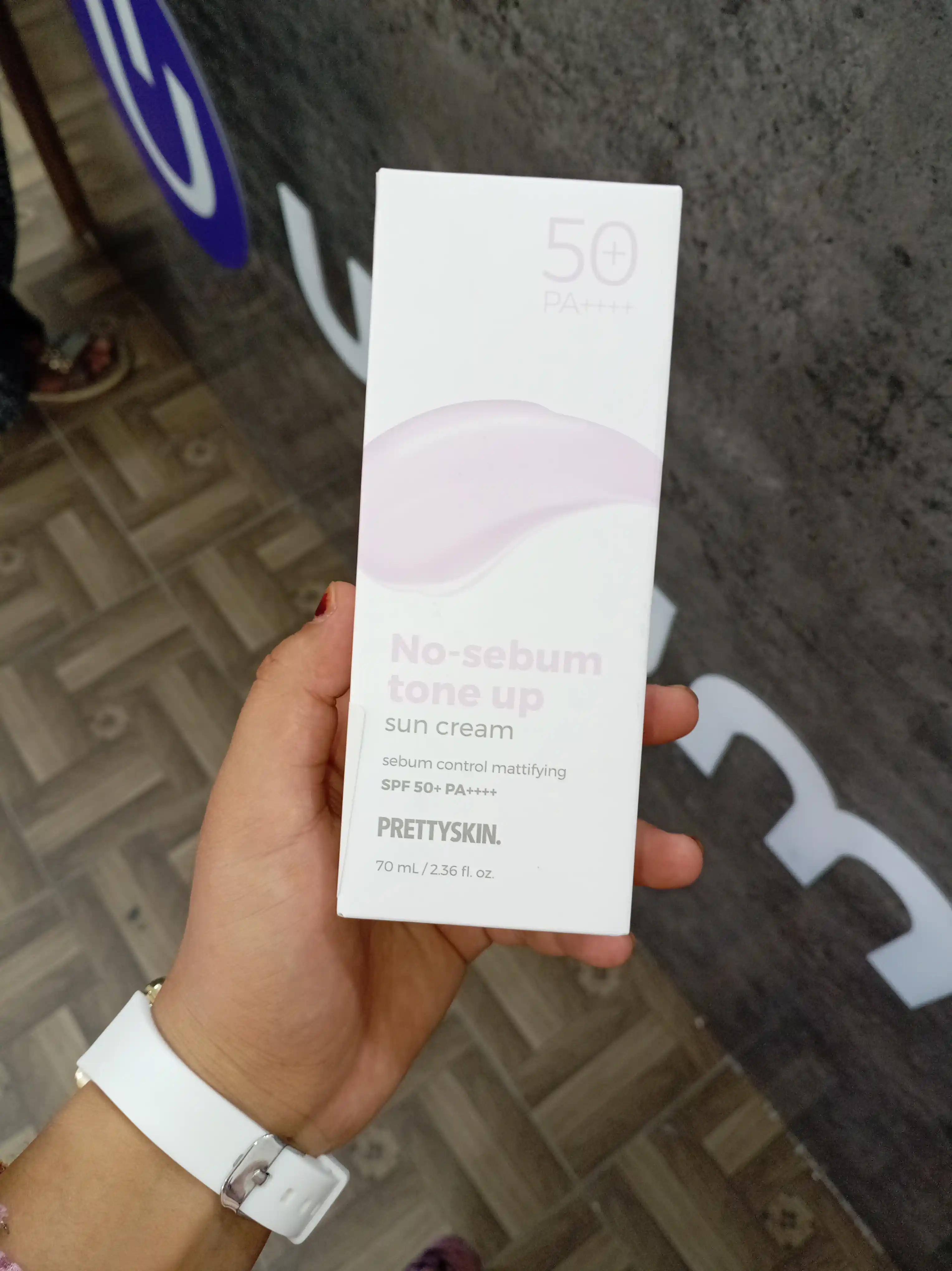 SPF50 + quyoshdan himoya qiluvchi yuz kremi, koreys rangini yo'qotmaydi, PrettySkin, 70ml