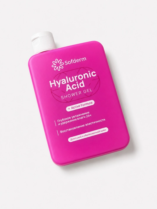 Dush uchun namlantiruvchi gel Sofderm Hyaluronic Acid gialuron kislotali, atir, 150 ml