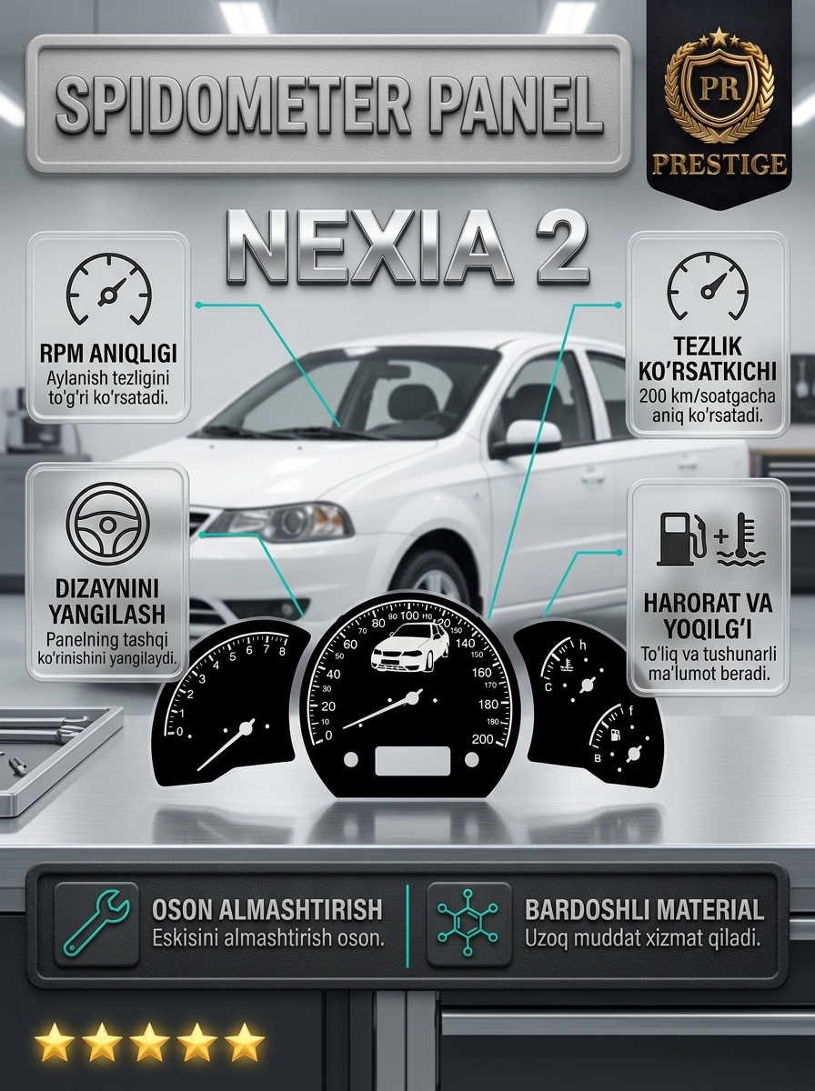 Накладка на панель приборов Nexia 2, современная наклейка на спидометр