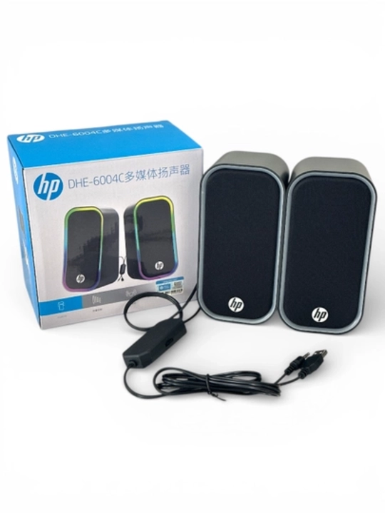 Hp dhe-6004c usb multimedia dinamiklari, rgb yoritishli stereo kompyuter karnaylari