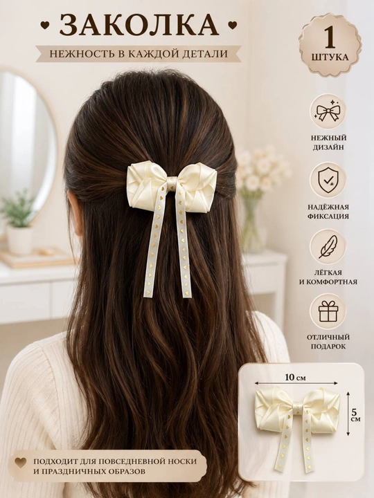 Набор заколок для волос 2 шт, стильные аксессуары для девочек hair clip - 