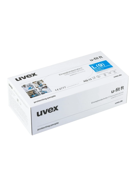 Uvex u-fit ft bir marta ishlatiladigan nitril qoʻlqoplari (100 juft)
