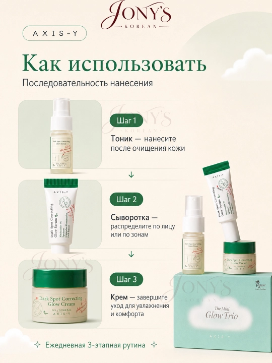 AXIS-Y Наборы для сияющей кожи - комплексное увлажнение и сияние