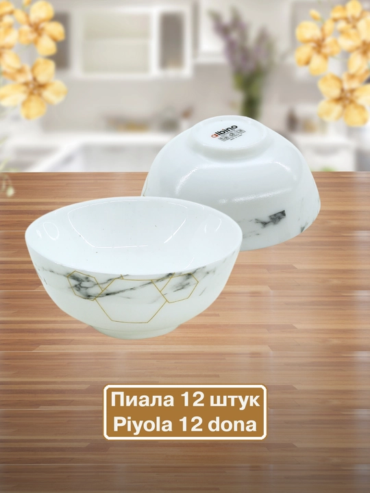Набор посуды Torix, 84 предмета, для 12 человек из небьющейся стеклокерамики