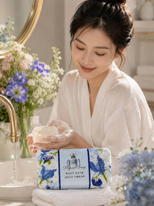 Perfume Soap xushbo‘y pardoz-andoz sovuni,qo‘l, yuz va tana uchun, 2 ta xushbo‘y hidga ega