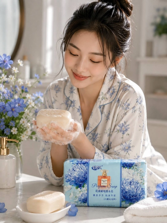 Perfume Soap xushbo‘y pardoz-andoz sovuni,qo‘l, yuz va tana uchun, 2 ta xushbo‘y hidga ega