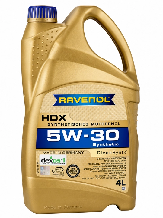 Motor moyi RAVENOL HDX SAE 5W-30 Sintetik, 4 litr