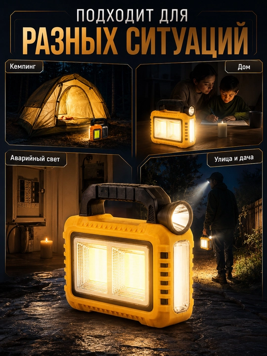 Солнечная многофункциональная лампа HB8678-2, фонарь Solar, USB зарядка, 3 источника света