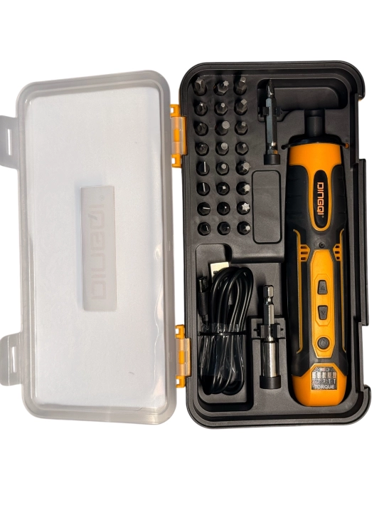 DINGQI JE01828 3.6V akkumulyatorli otvyortka, 300 ayl/min,28 ta bit to‘plami, USB Type-C