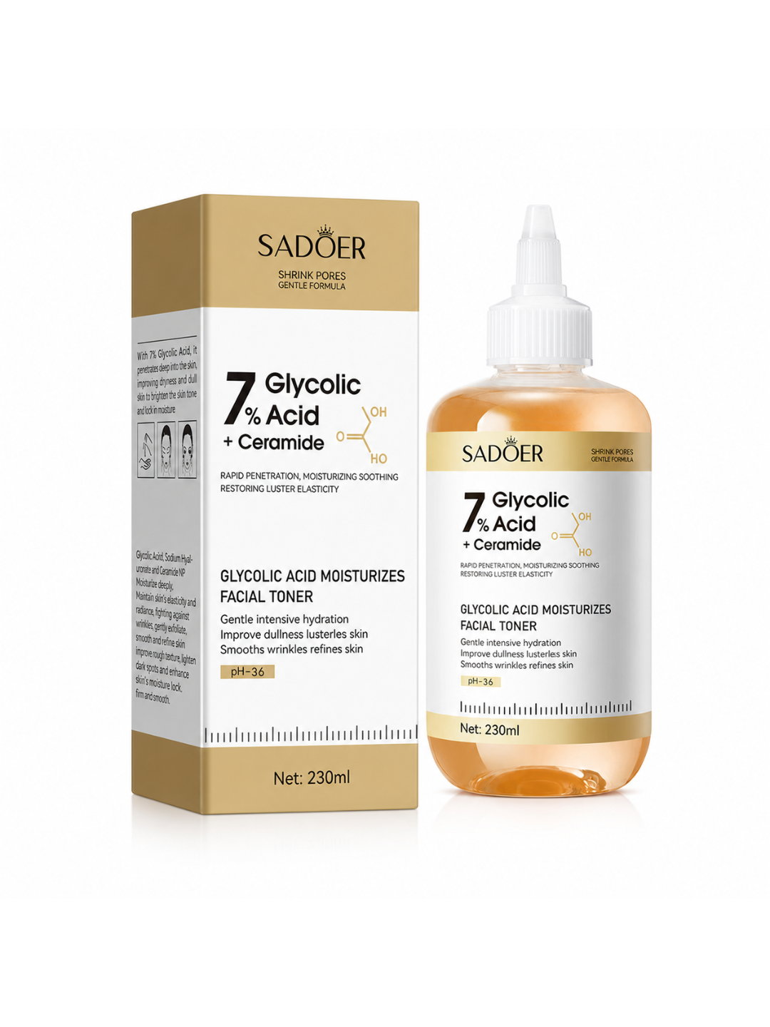 Sadoer Namlovchi zardob, glikol kislotasi, tinchlantiruvchi, 230 ml